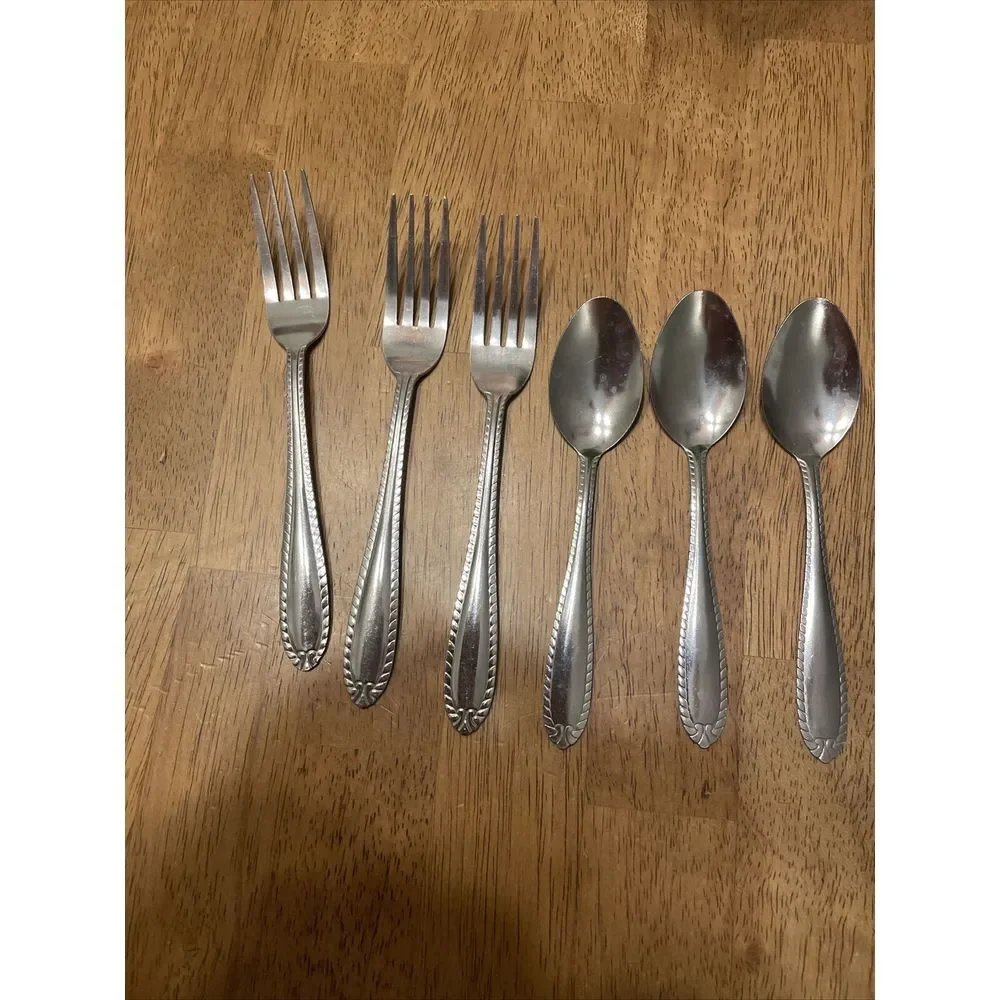 11 piece stainless steel silverware set‎ spoons  And Forks